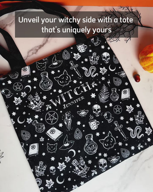 Witch - Personalized Witch Tote Bag