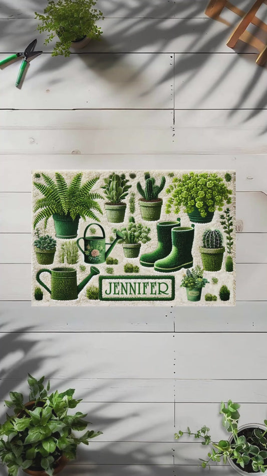 Beautiful Plants - Personalized Gardening Doormat