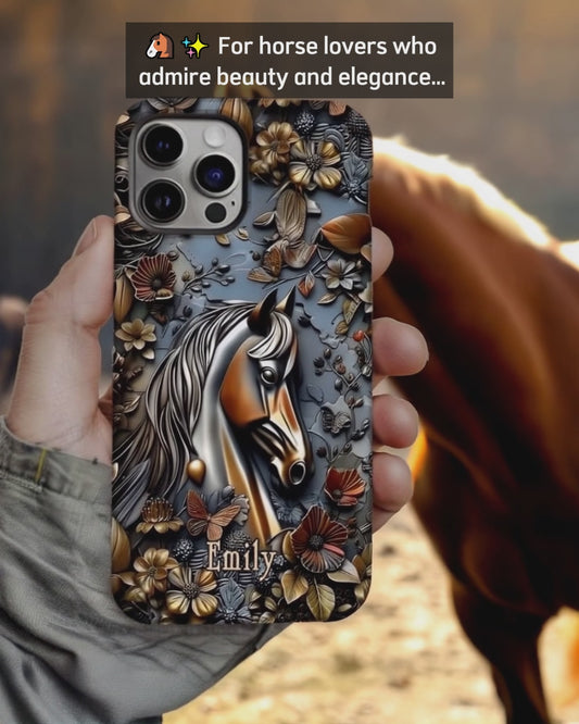 Stunning Horse - Personalized Horse Full Print Phone Case