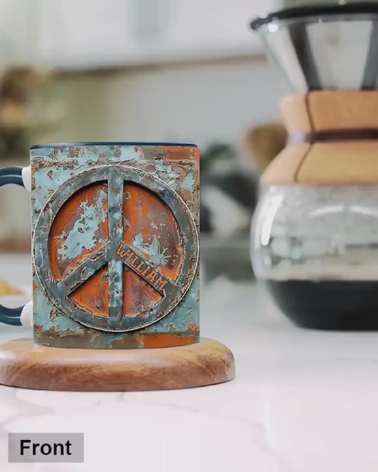 Love Peace - Personalized Hippie Accent Mug