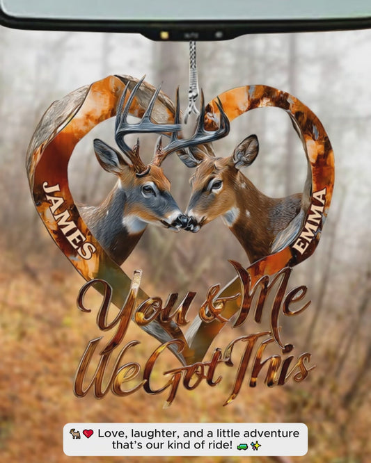 You & Me We Got This - Personalized Hunting Transparent Car Ornament