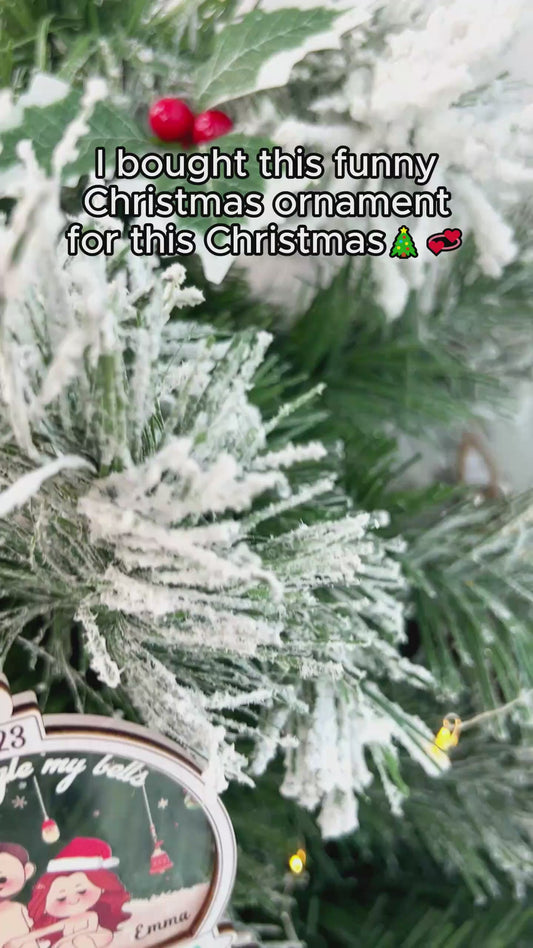 If You Jingle My Bells - Personalized Couple Layers Mix Ornament
