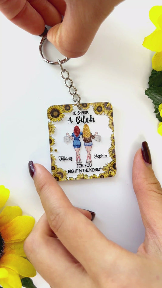 I'd Shank For You - Personalized Bestie Transparent Keychain