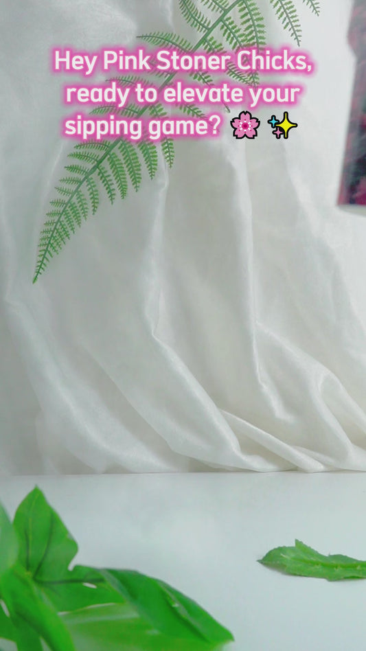 Pink Stoner Chick - Personalized Weed Tumbler With Handle