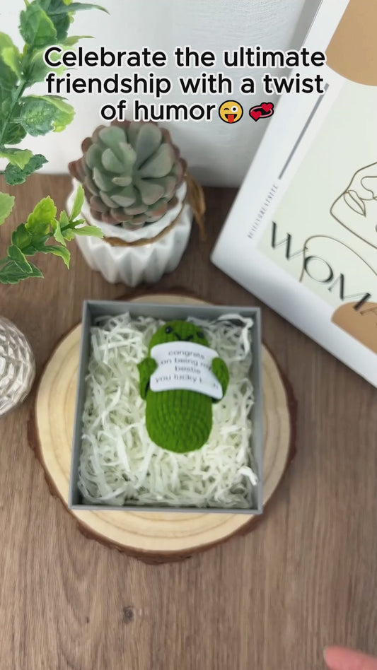 Congrats On Being My Bestie - Gift for friend - Personalized Hand Knitted Figurine