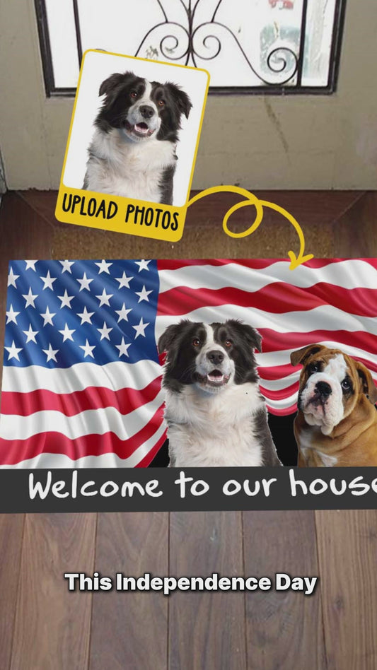 Welcome To My House - Personalized Dog Shaped Doormat
