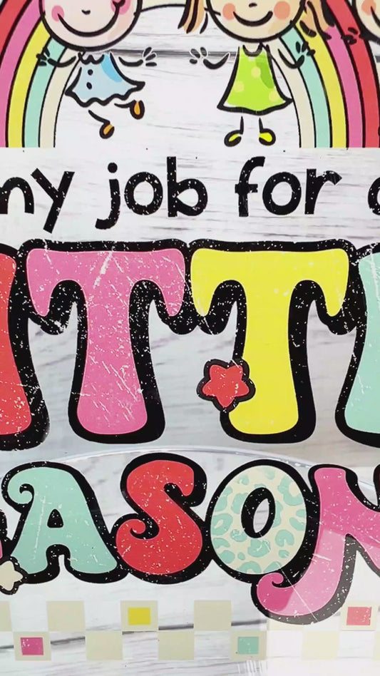 I Love My Job For All The Little Reasons - Personalized Teacher Custom Shaped Acrylic Plaque