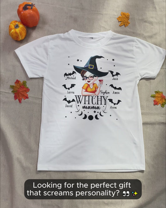 Witchy Mama Grandma - Personalized Witch T-shirt And Hoodie