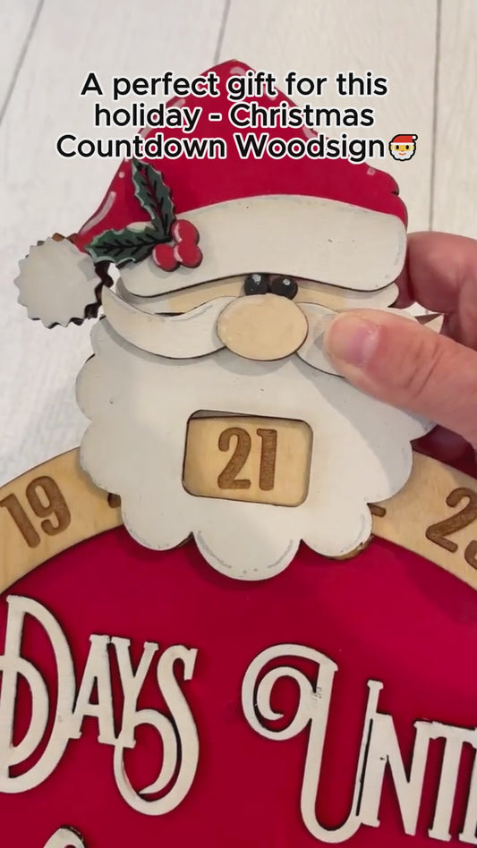 Days Until Christmas - Personalized Family Christmas Countdown Wood Sign 1