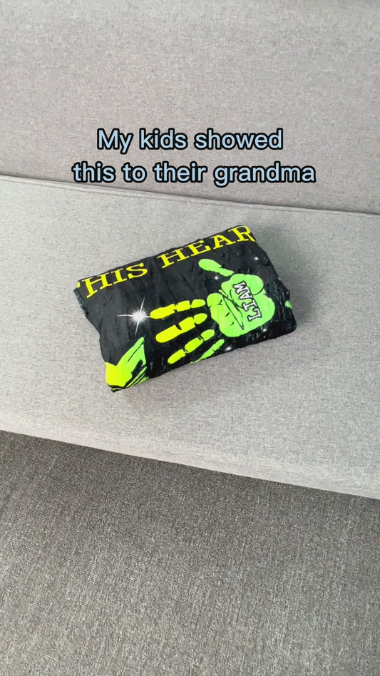 Touch This Heart - Personalized Grandma Blanket