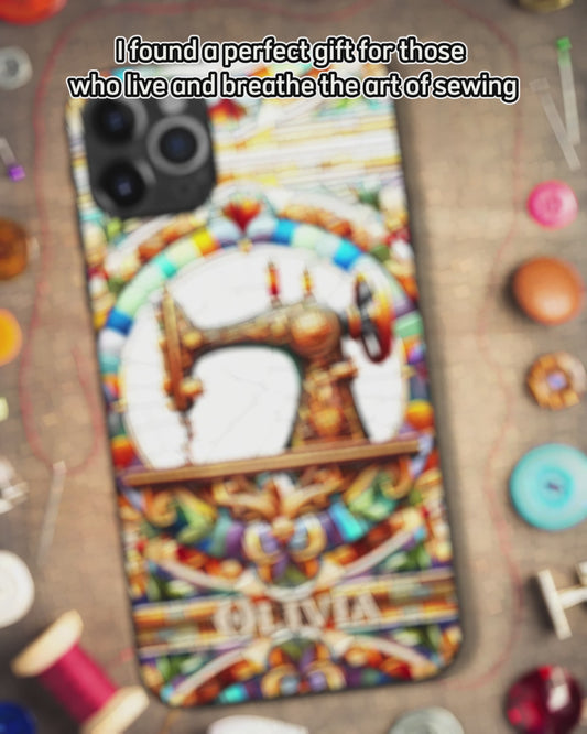 Colorful Sewing Machine - Personalized Sewing Phone Case