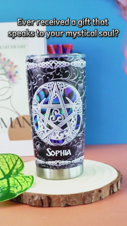 Beautiful Pentagram - Personalized Witch Tumbler