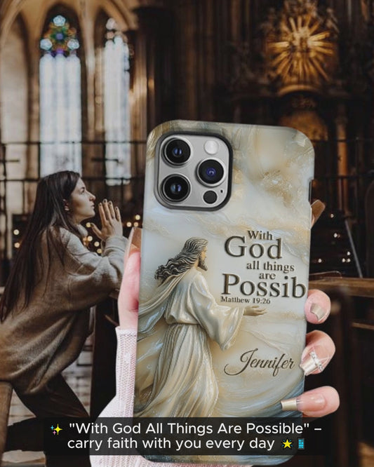 With God - Personalized Christian Full Print Phone Case
