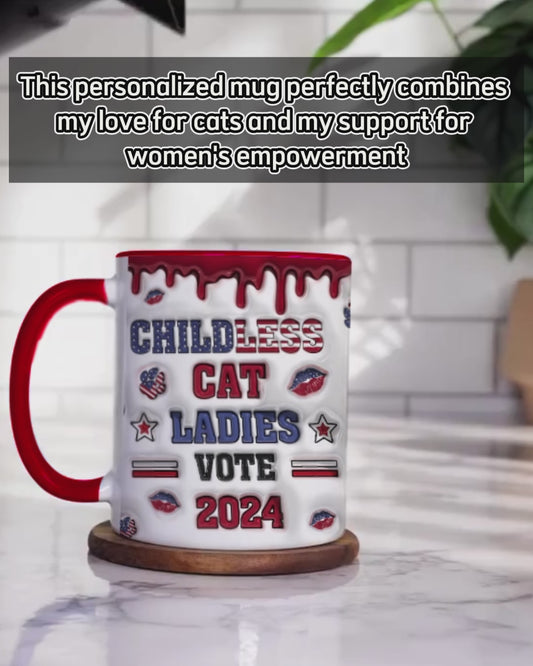 Childless Cat Ladies - Personalized Cat Accent Mug