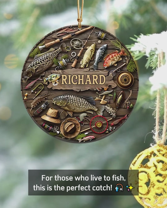 Love Fishing - Personalized Fishing Ornament