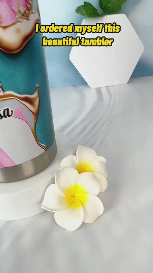 Nurse Life Pink Leopard Turquoise Blue - Personalized Nurse Tumbler