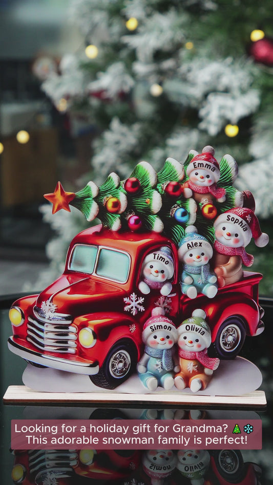 Nana's Cute Little Snowman - Personalized Grandma 1 Layered Big Freestanding