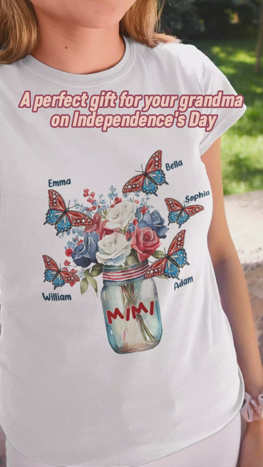 Happiness Is Being A Grandma - Gift for grandma, mom, aunt - Personalized T-shirt And Hoodie