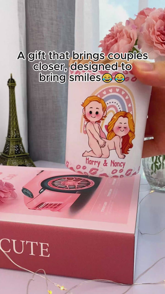 Welcome To The Poundtown Inappropriate Adult - Personalized Couple Candle With Wooden Lid