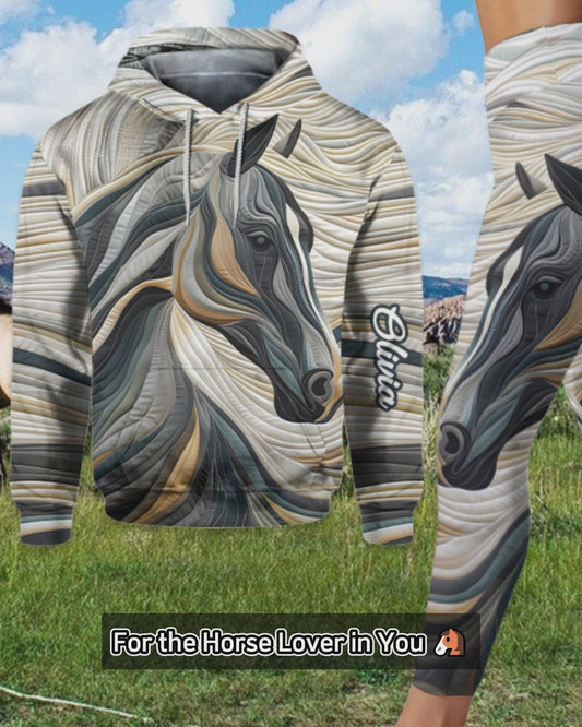 Beautiful Horse - Personalized Horse Hoodie and Leggings