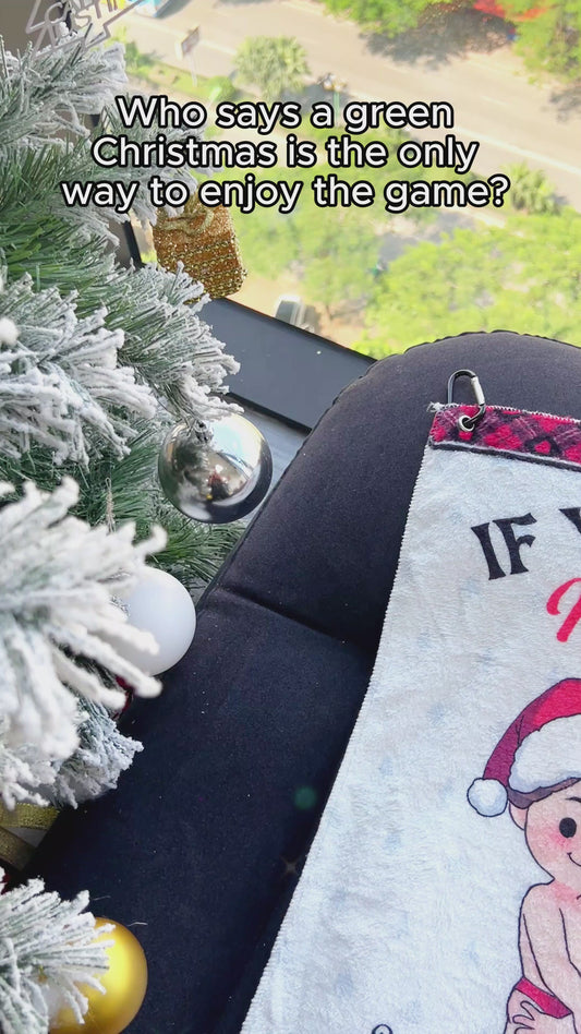 A White Christmas - Personalized Couple Golf Towel