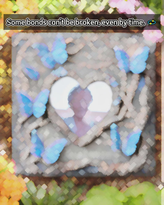 In Loving Memory Blue Butterfly - Personalized Memorial Square Shaped Stone