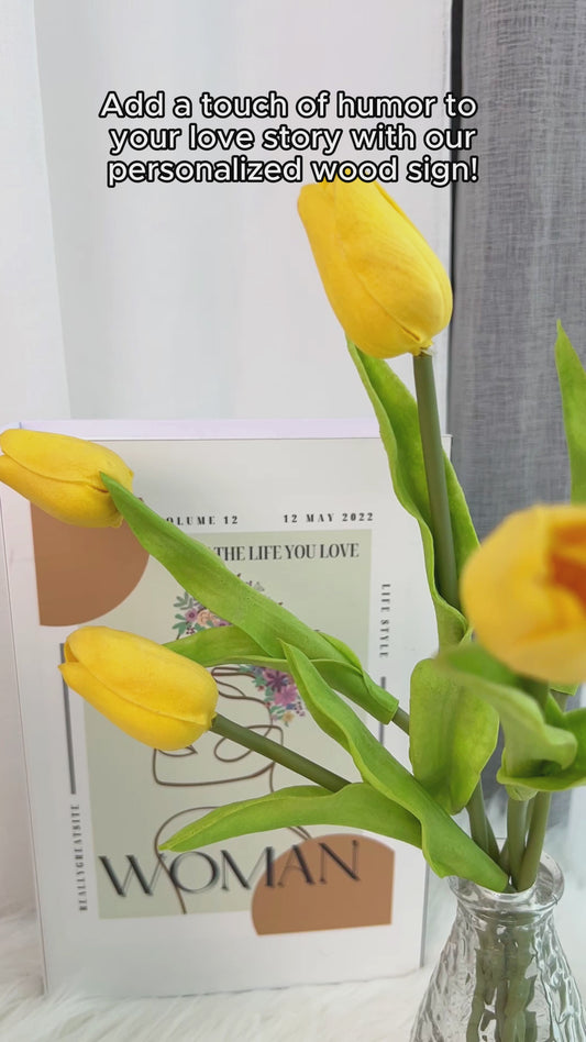 I Love You - gift for husband, wife, boyfriend, girlfriend - Personalized Custom Shaped Wood Sign