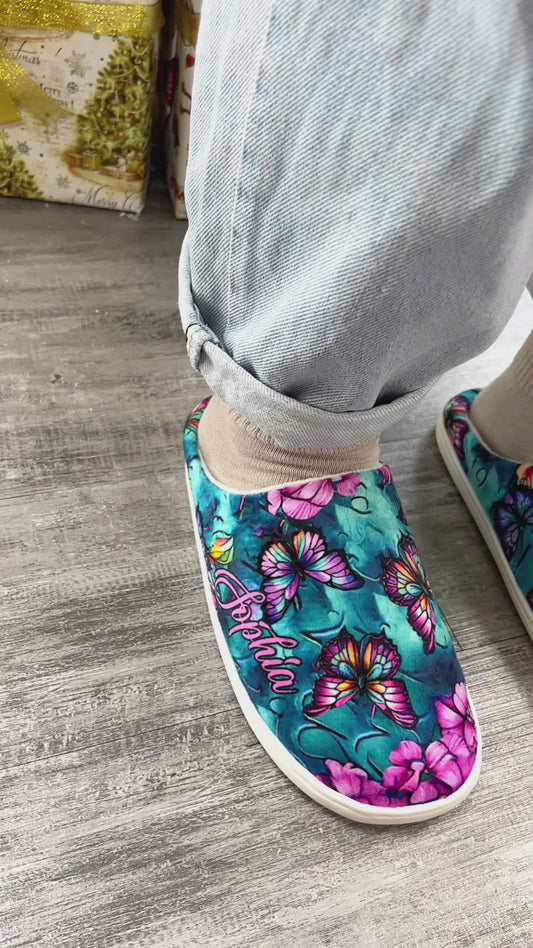 Love Butterflies - Personalized Butterfly Slippers