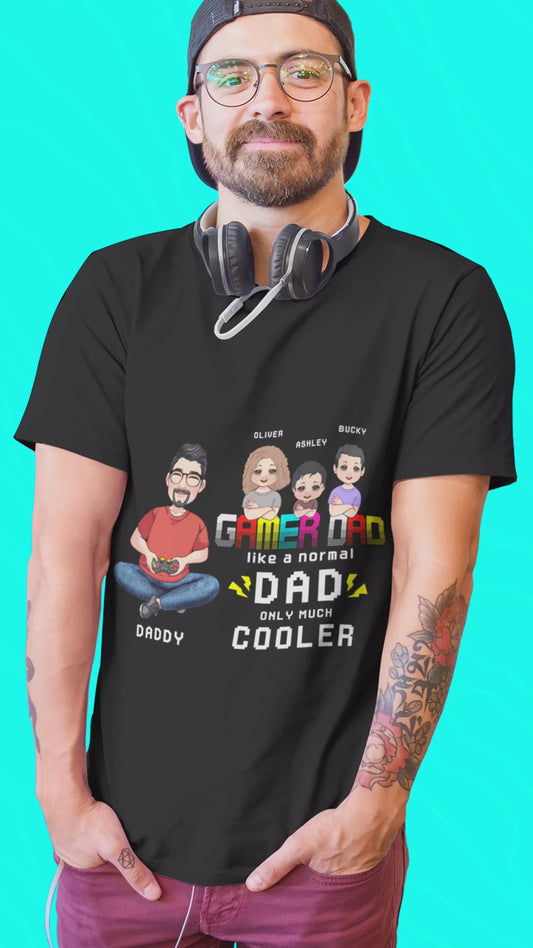 Gamer Dad - Personalized Video Game T-shirt and Hoodie