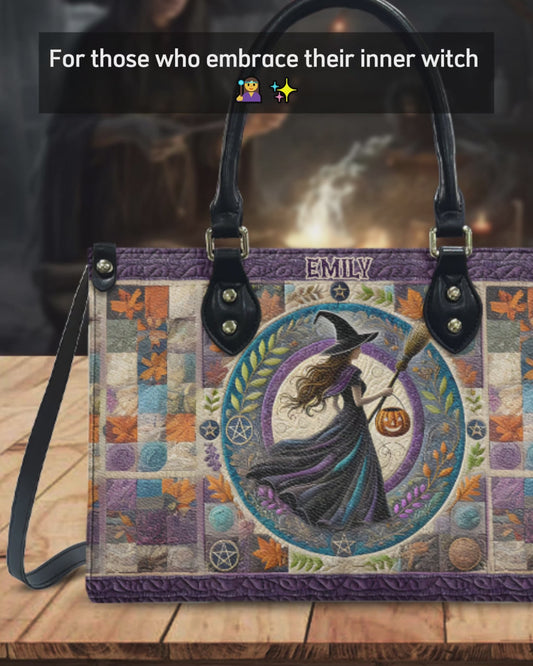 Beautiful Witch - Personalized Witch Leather Handbag