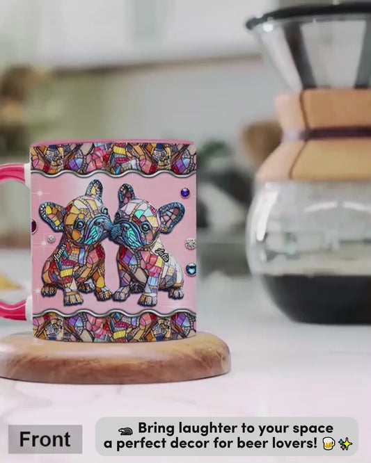 French Bulldog Couple - Personalized French Bulldog Accent Mug