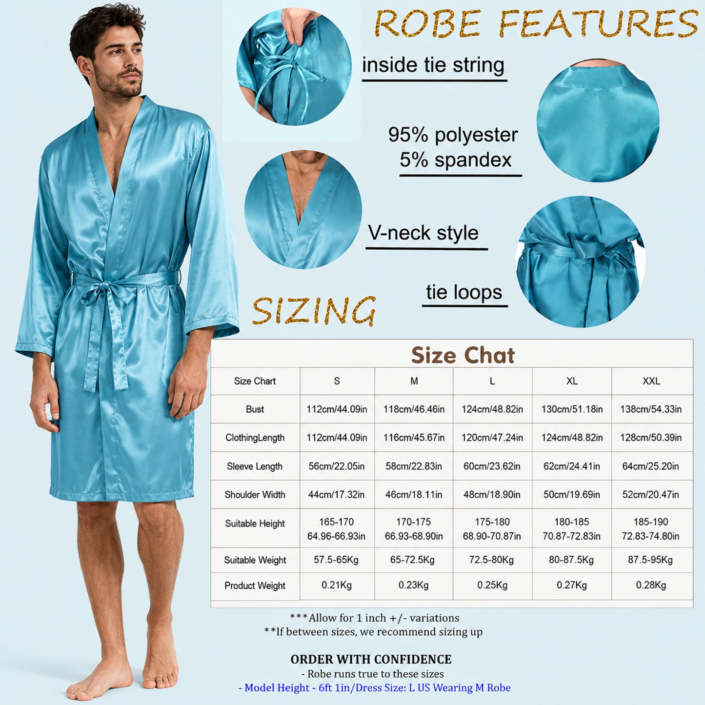 Team Bride - Personalized Wedding Satin Robe