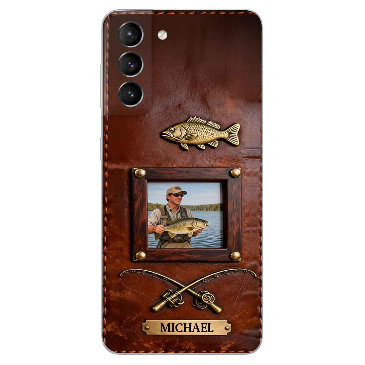 Best Catch - Personalized Fishing Leather Phone Case