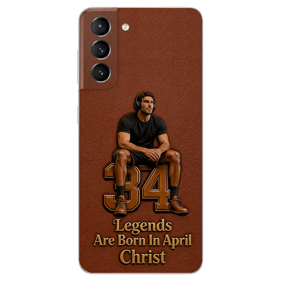 Happy Birthday Legends - Personalized Birthday 3D Embossed Leather Phone Case