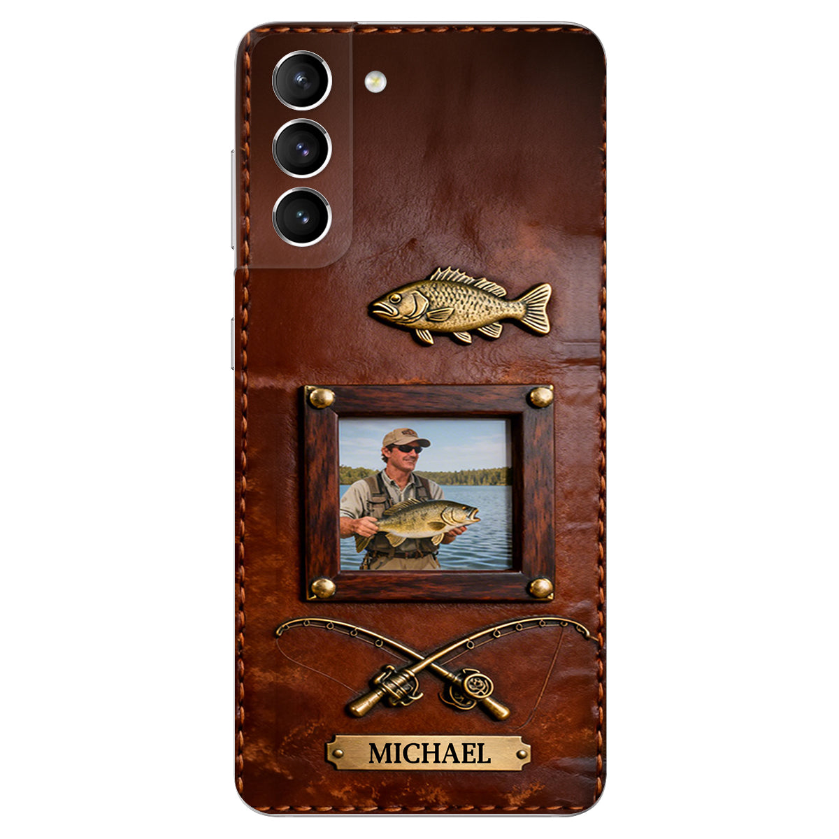 Best Catch - Personalized Fishing Leather Phone Case