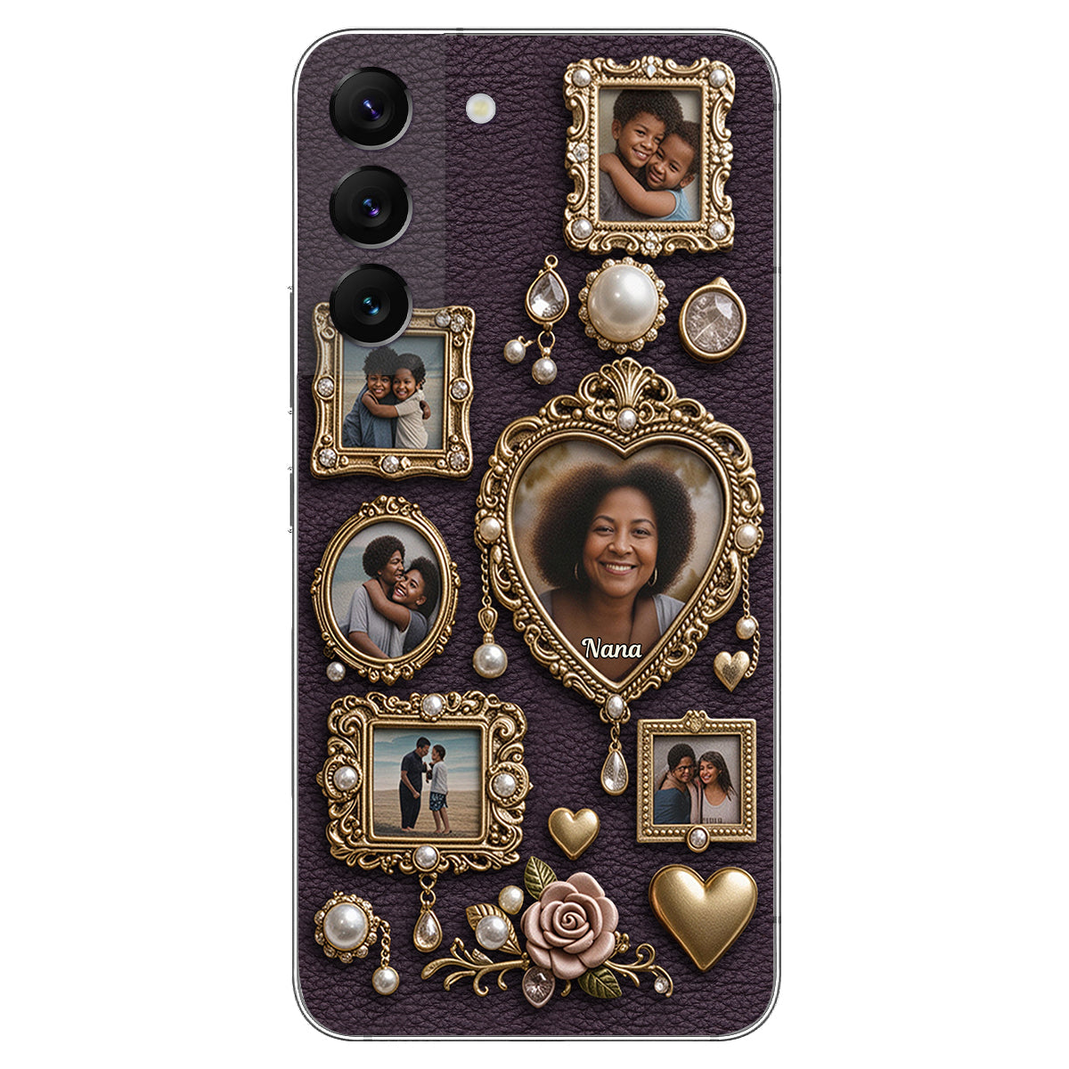 Grandma's Cute Little Museum - Personalized Grandma Leather Phone Case