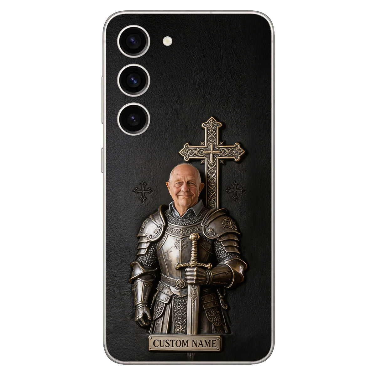 Knight Of God - Personalized Christian Leather Phone Case