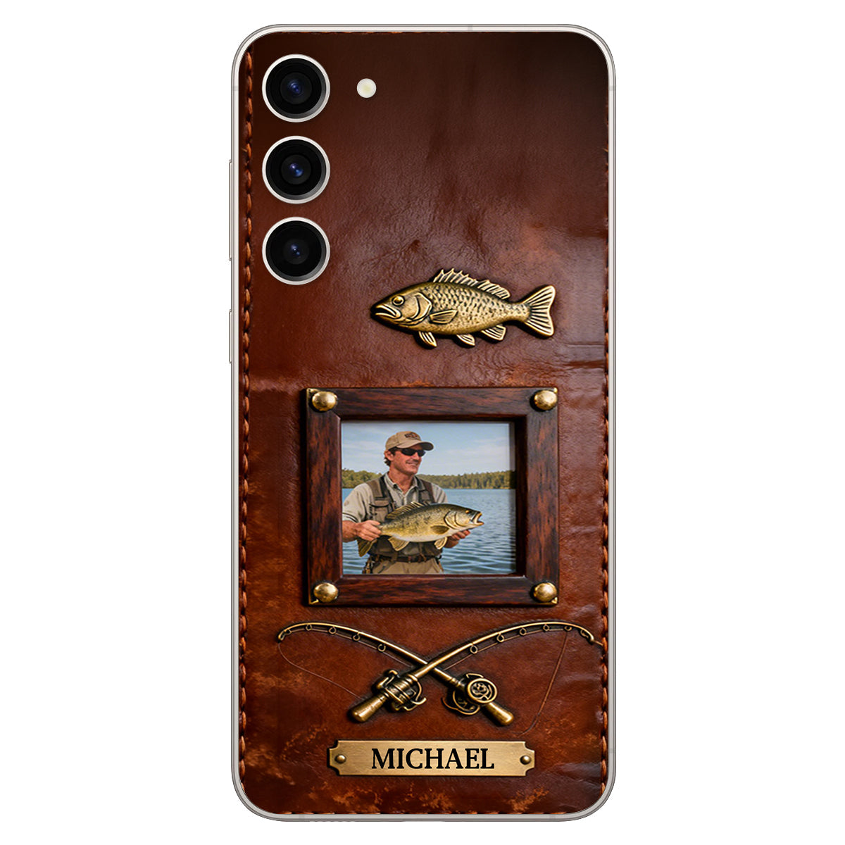 Best Catch - Personalized Fishing Leather Phone Case
