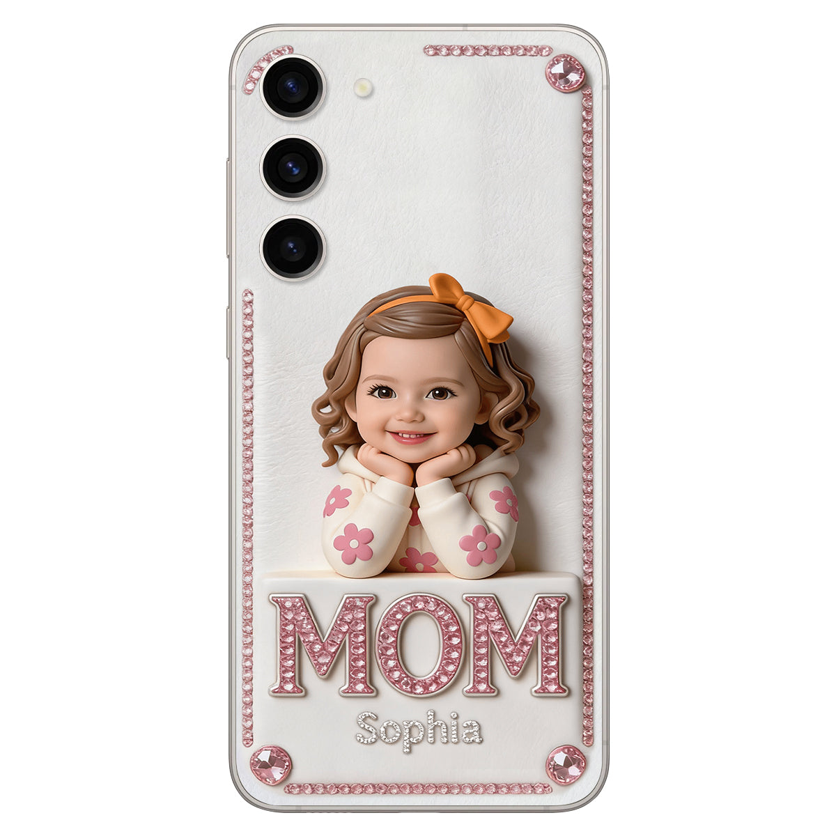 Mother's Day Gift, Custom From Any Photo - Personalized Mother 3D Embossed Leather Phone Case