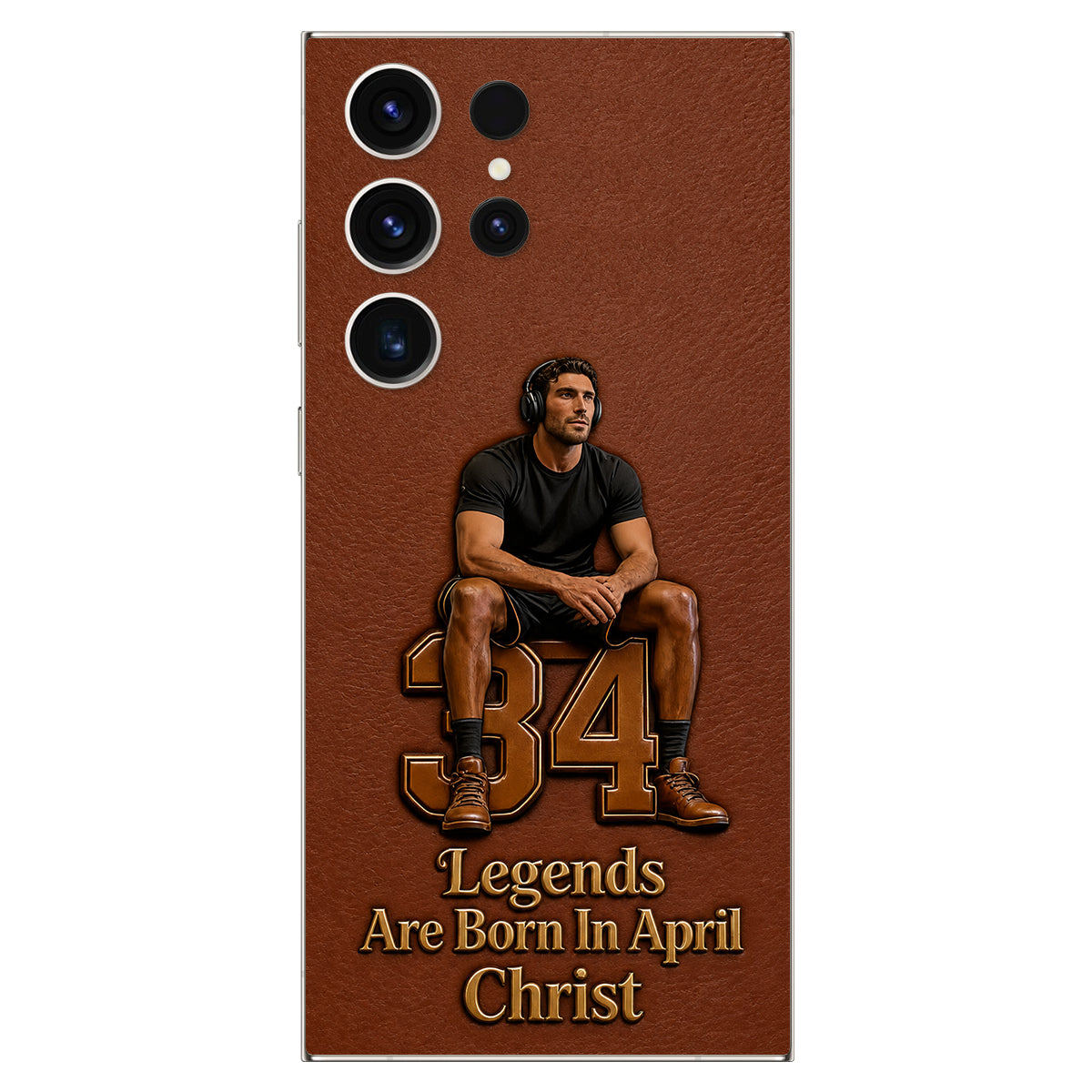 Happy Birthday Legends - Personalized Birthday 3D Embossed Leather Phone Case