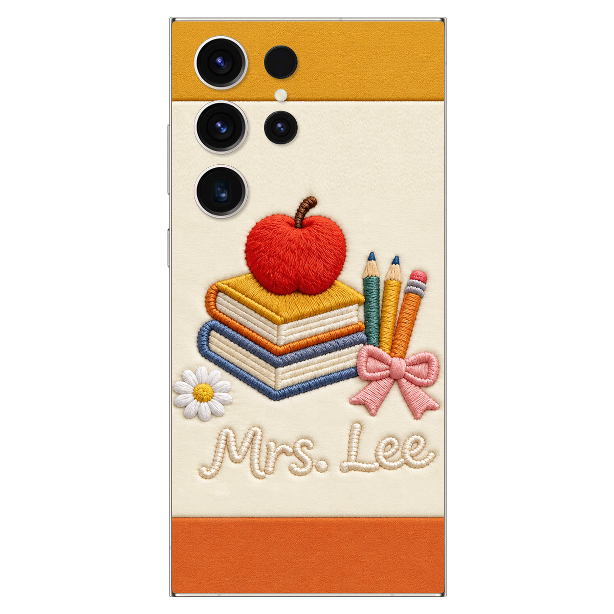 Teacher Gifts - Personalized Teacher 3D Embossed Leather Phone Case