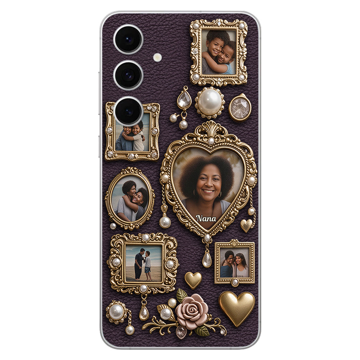 Grandma's Cute Little Museum - Personalized Grandma Leather Phone Case