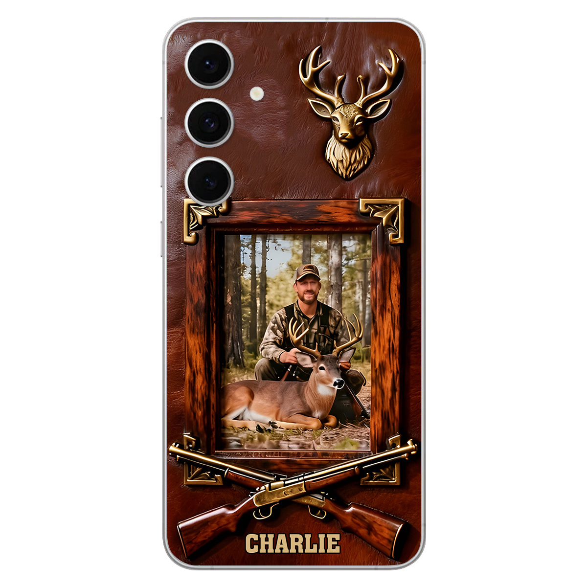 Hunting Achievement - Personalized Hunting Leather Phone Case