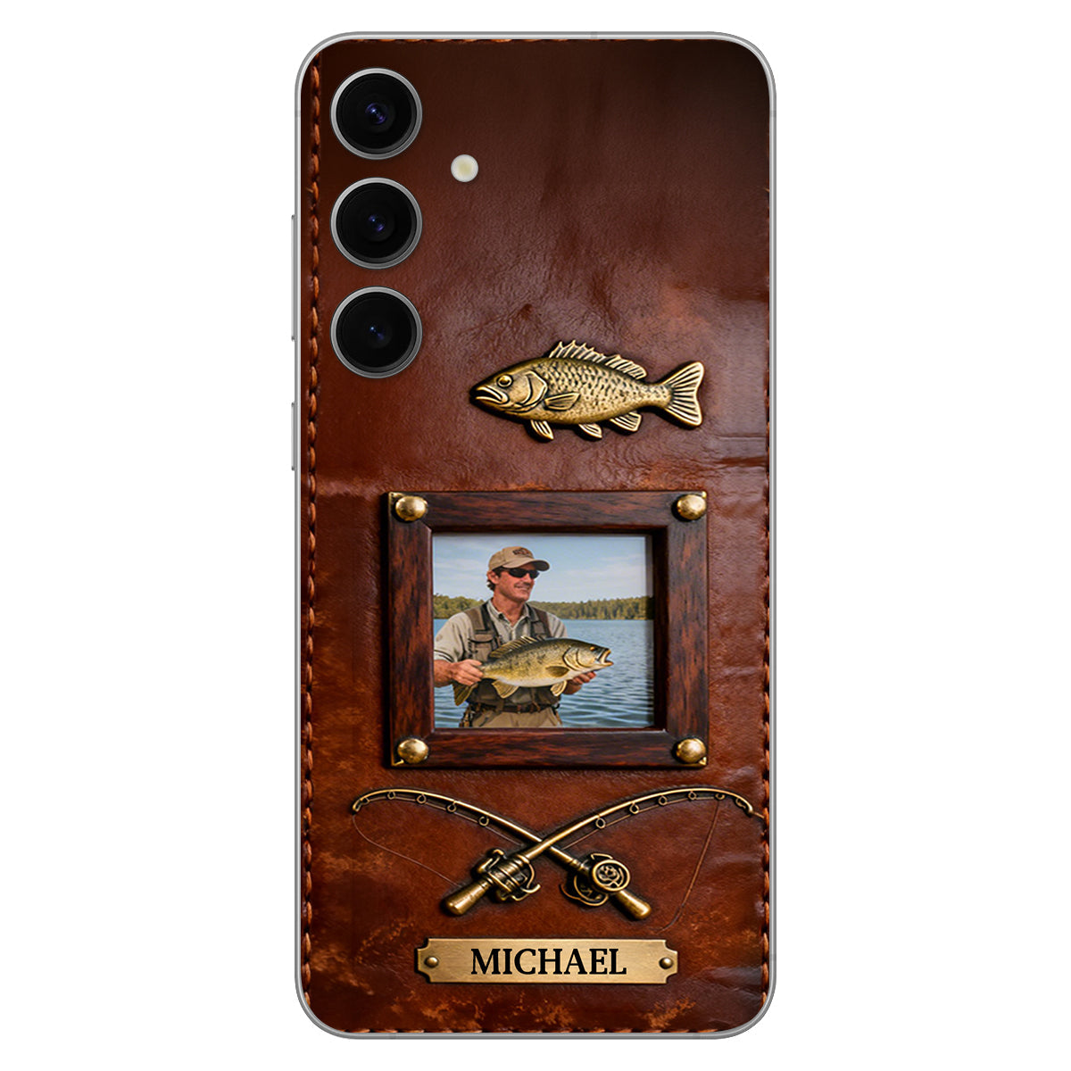 Best Catch - Personalized Fishing Leather Phone Case