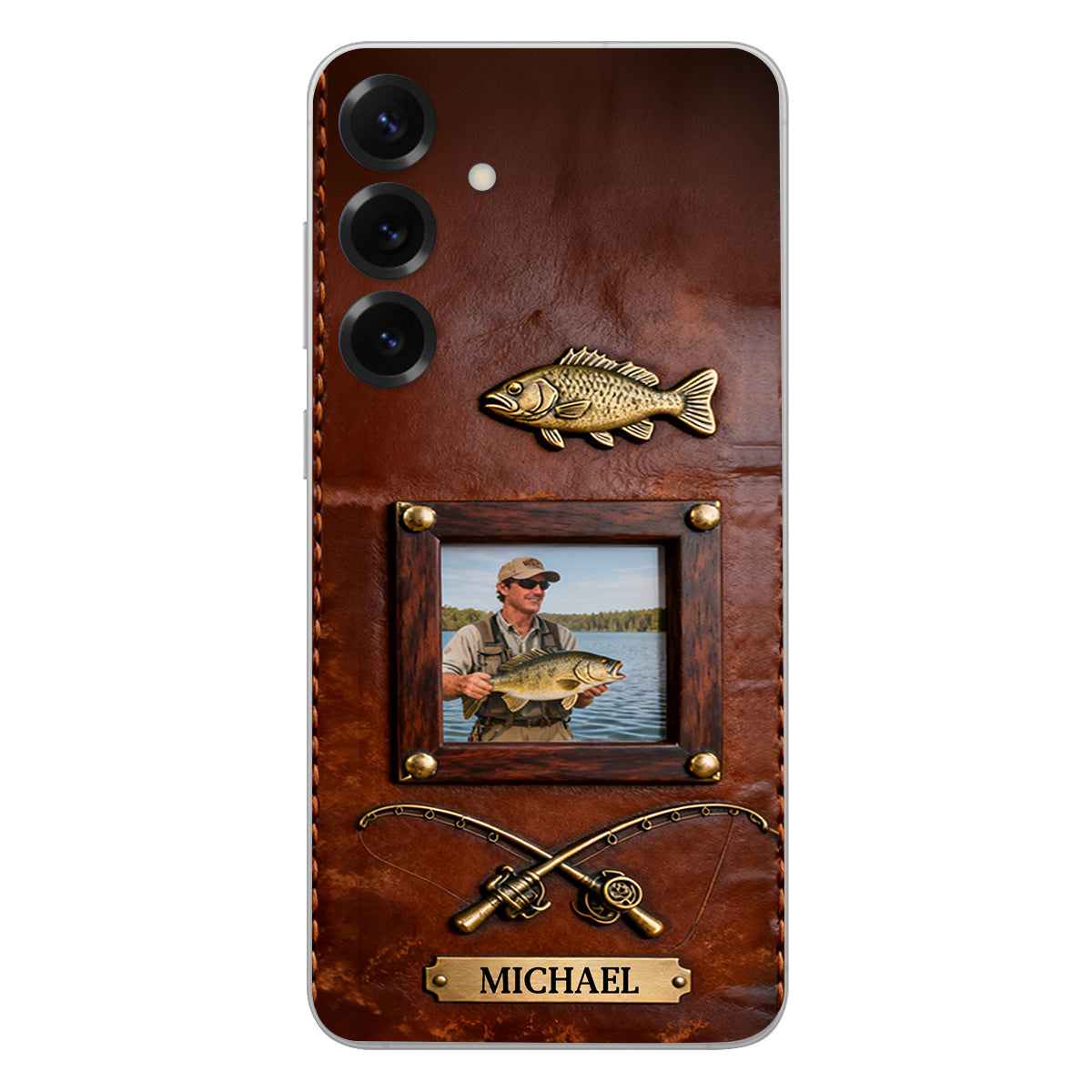 Best Catch - Personalized Fishing Leather Phone Case