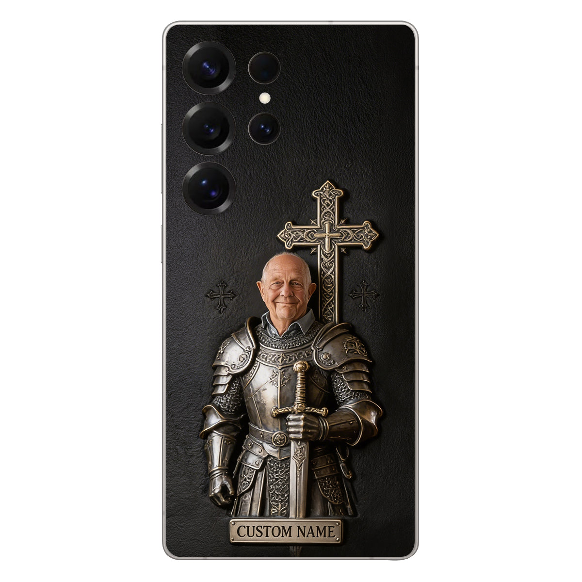Knight Of God - Personalized Christian Leather Phone Case