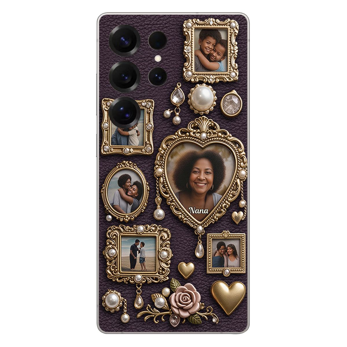 Grandma's Cute Little Museum - Personalized Grandma Leather Phone Case