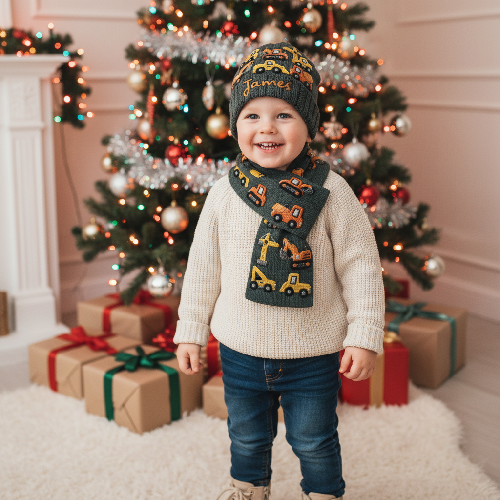 Construction Machines - Personalized Kid Beanie Hat