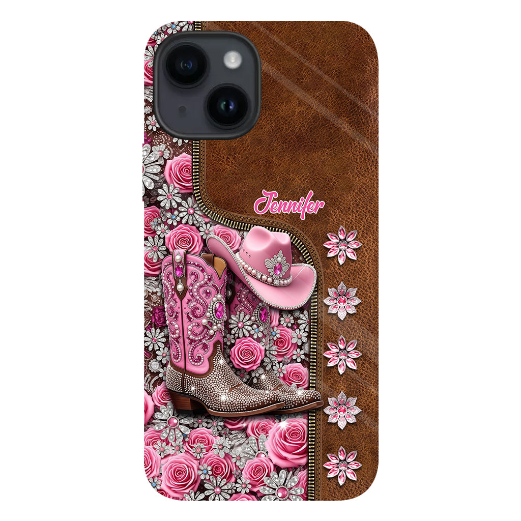 Beautiful Cowgirl Boots - Personalized Cowgirl Full Print Phone Case