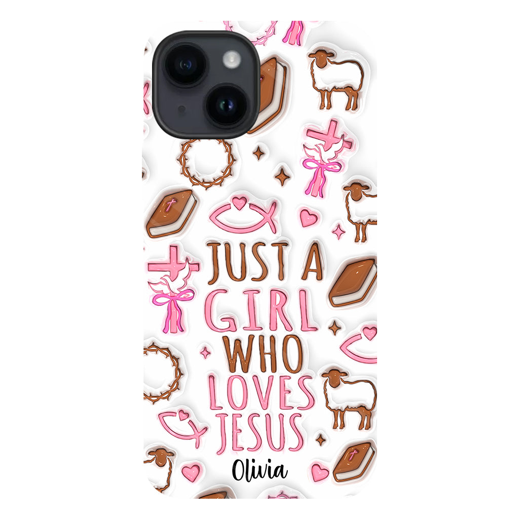 Just A Girl Who Loves Jesus - Personalized Christian Full Print Phone Case